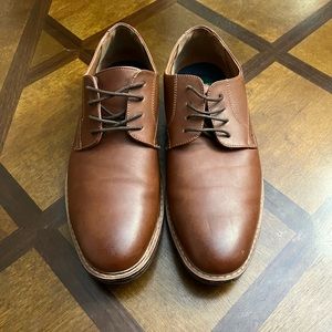 Nunn Bush men's size 10.5M Carmel Cognac brown  dress casual shoes. Pre-Owned